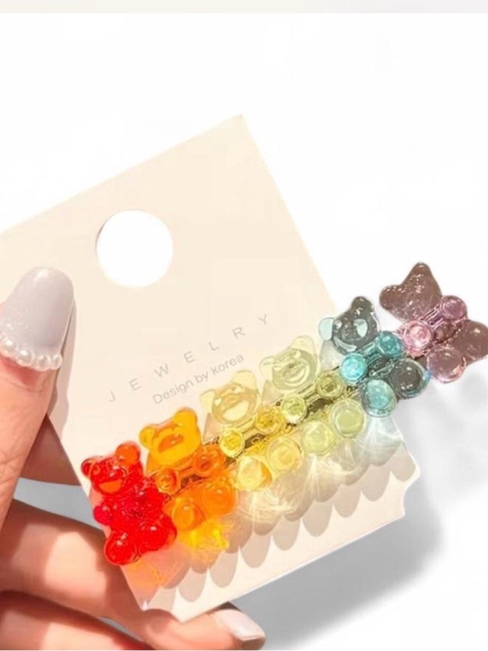 Rainbow Gummy Bear Hair Clip